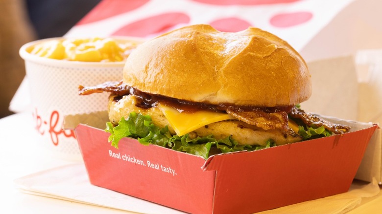 Chick-fil-A chicken sandwich in box