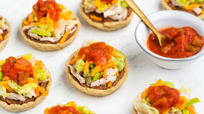 chicken and bean filled sopes