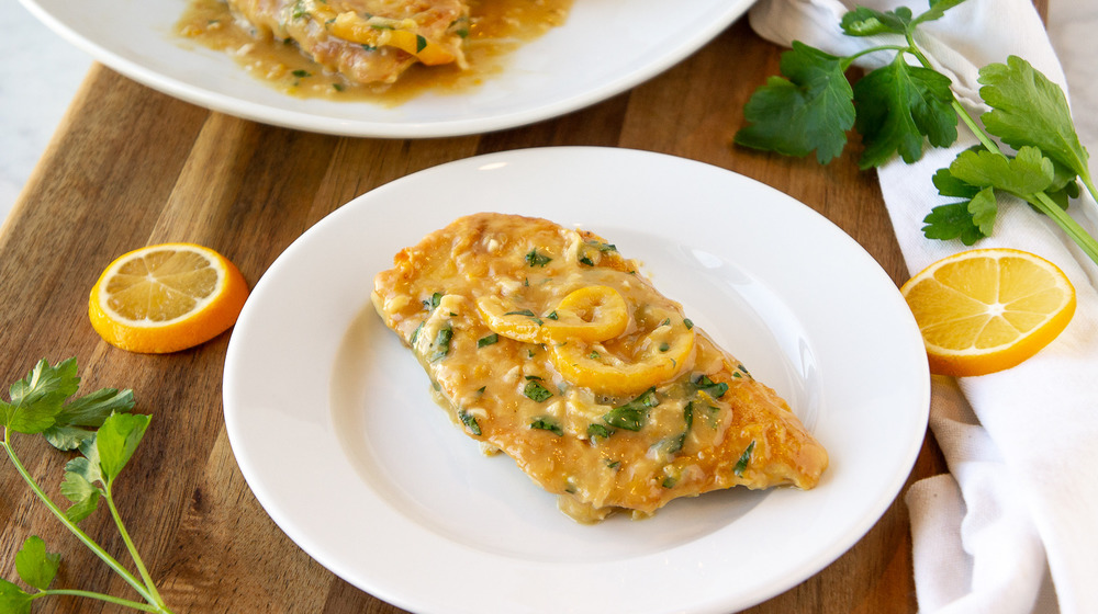 chicken francese cutlet on plate