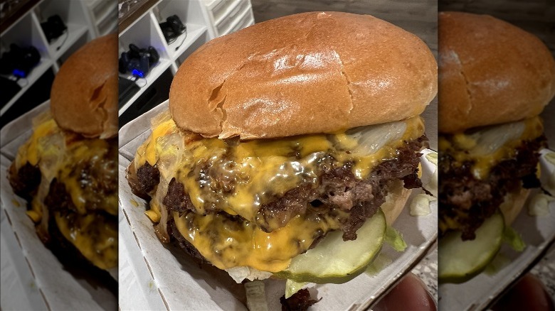 All-American cheeseburger from Buffalo Wild Wings
