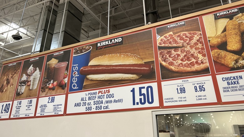 Costco food court signage