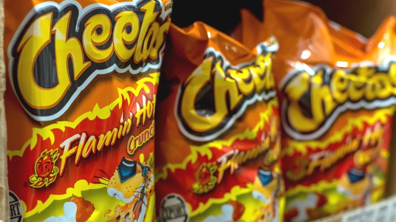 Flamin' Hot cheetos bags