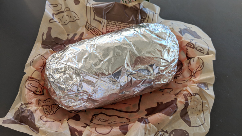wrapped Chipotle burrito 