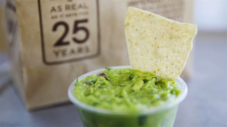 Chipotle chips and guacamole