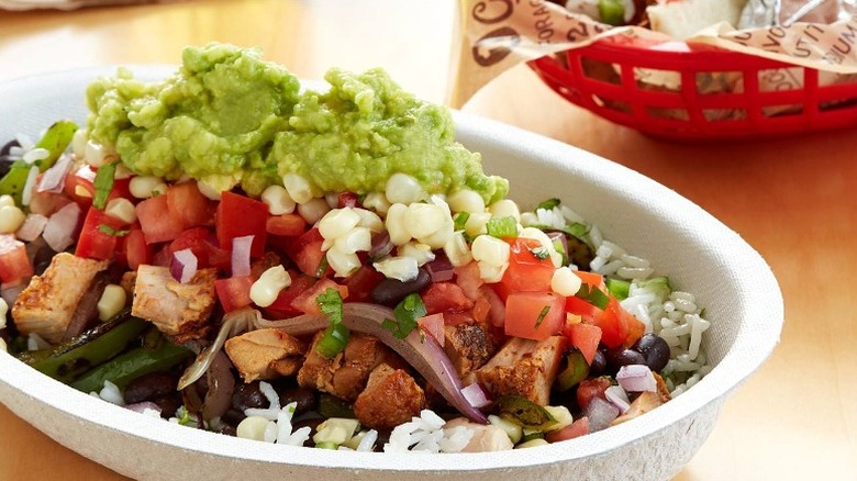 bowl of Chipotle food