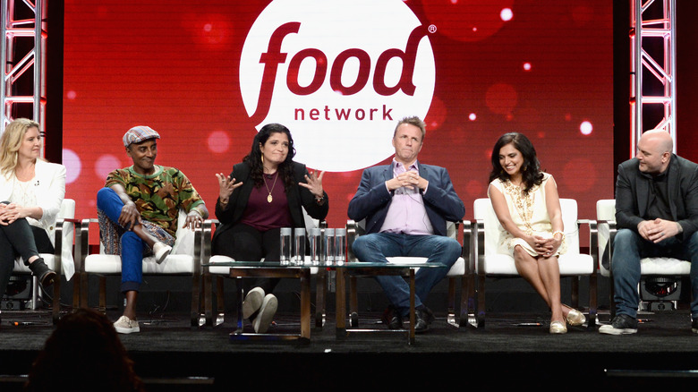 Chopped judges sitting on stage