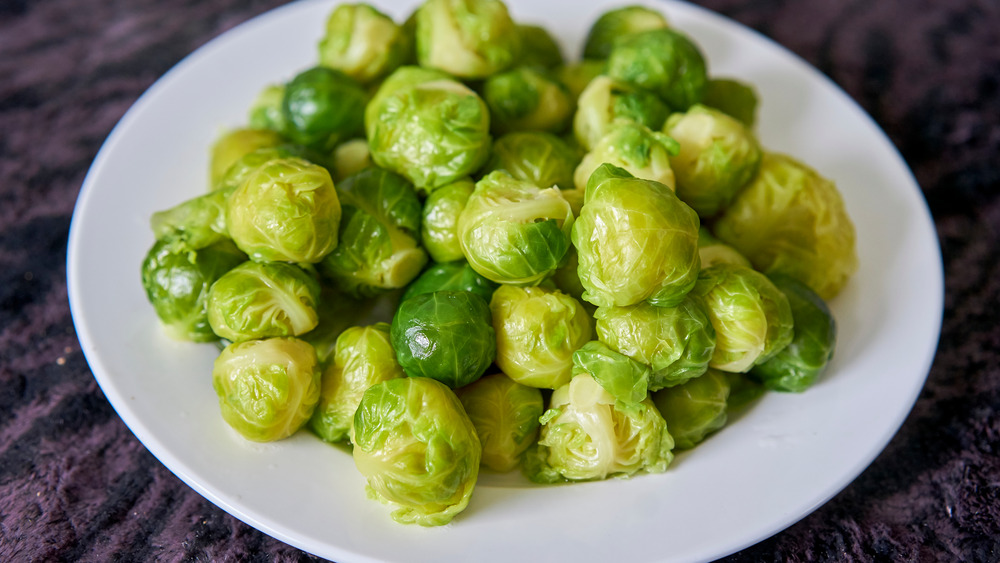 Brussel sprouts on a plate
