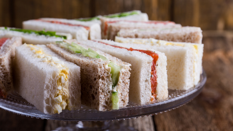 Tea sandwiches on a plate