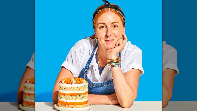 Christina Tosi with Cheeto cake