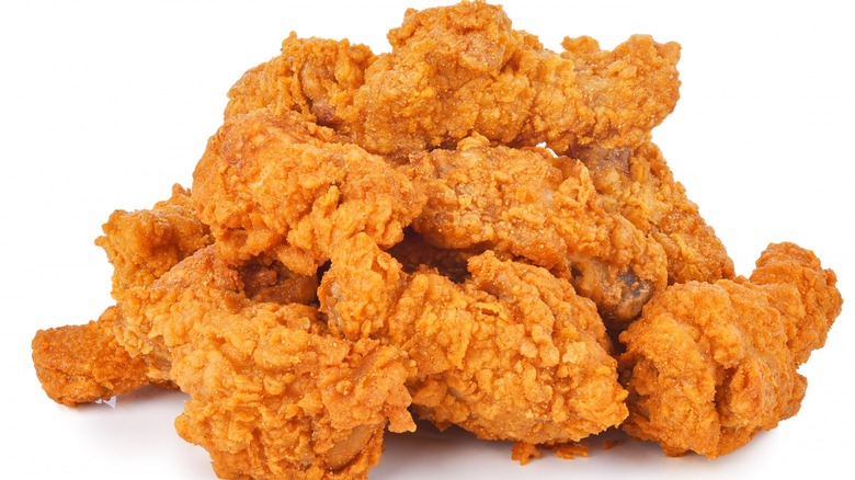 Fried Chicken on white background