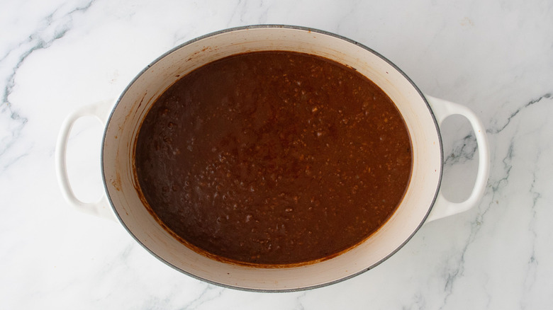 Chili in large pot