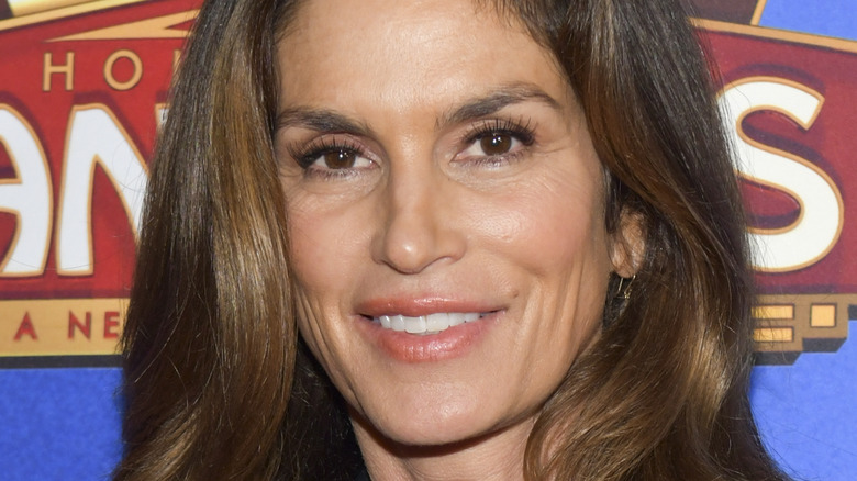 Cindy Crawford smiling black jacket