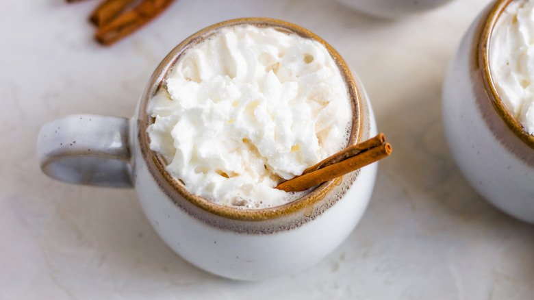 cinnamon coffee in a cup 