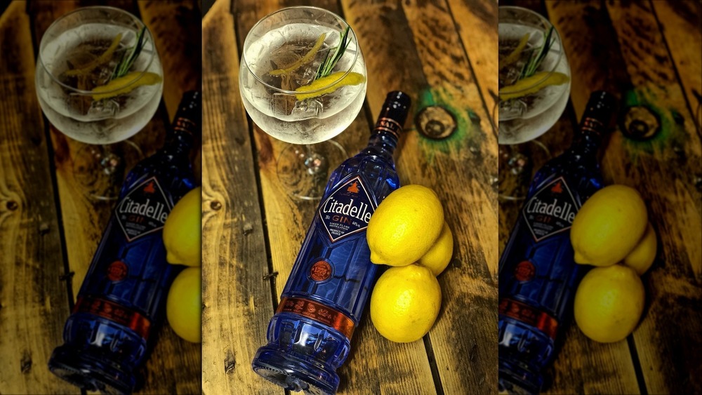 Citadelle Gin with lemons