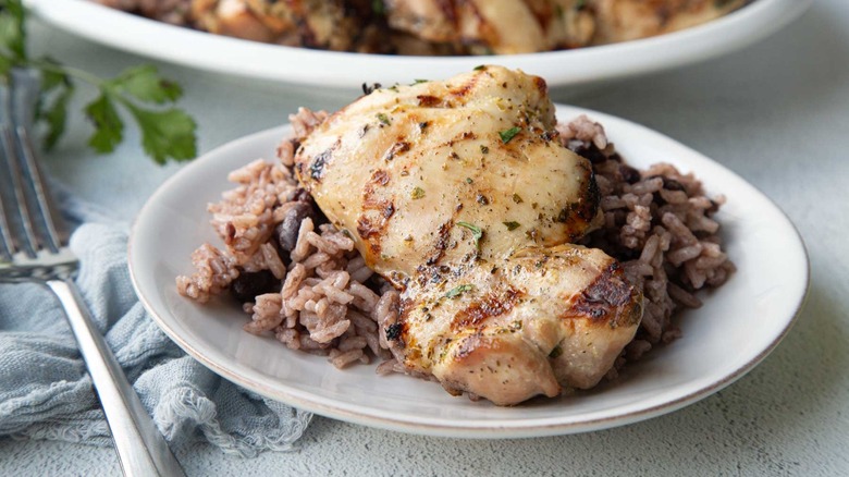 Chicken with rice and beans