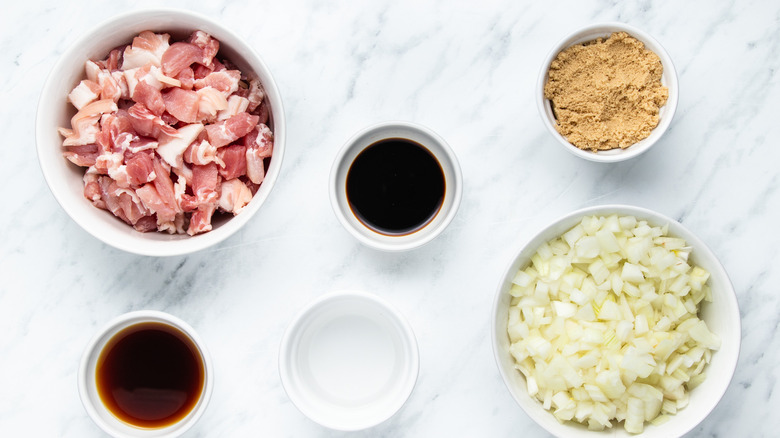 ingredients for bacon jam