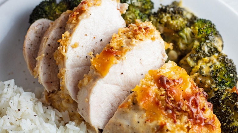 classic chicken Divan with broccoli and rice