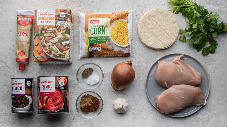 ingredients for chicken tortilla soup