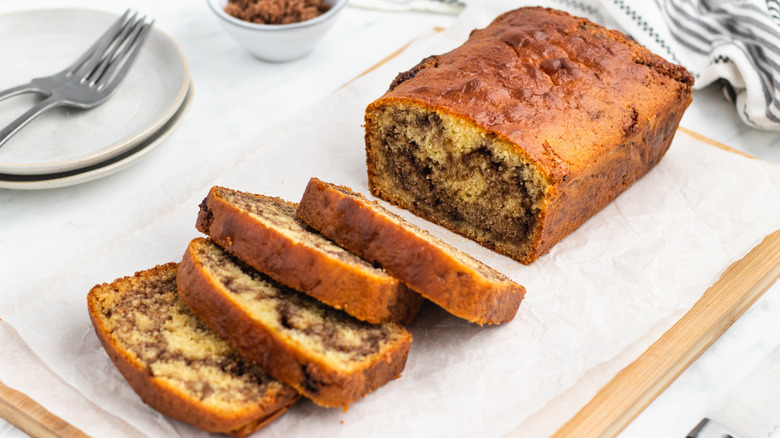 classic cinnamon bread on cutting board