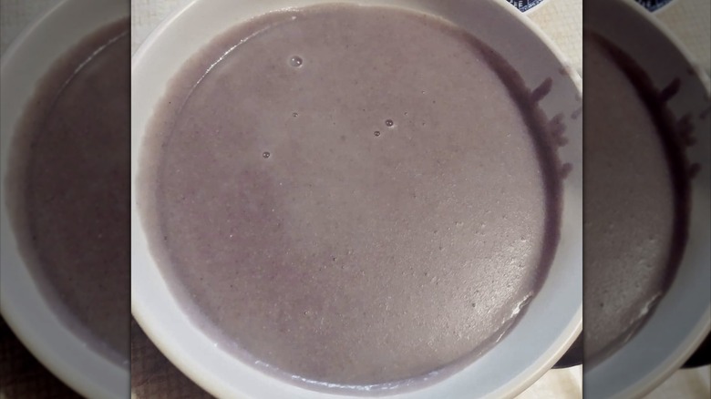 Bowl of blue cornflour chaquewe