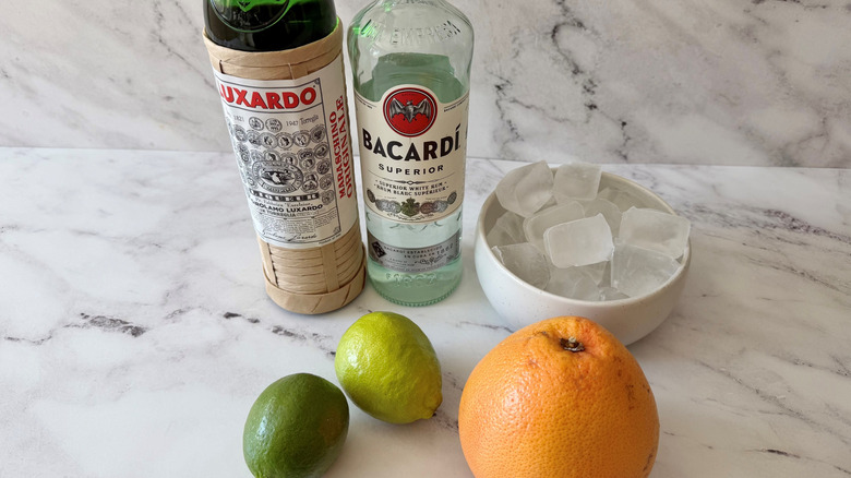 Ingredients for Hemingway daiquiri