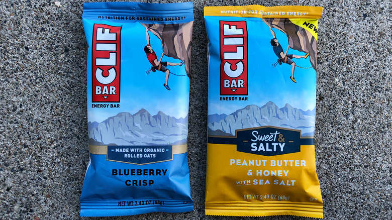 Clif Bars on ground