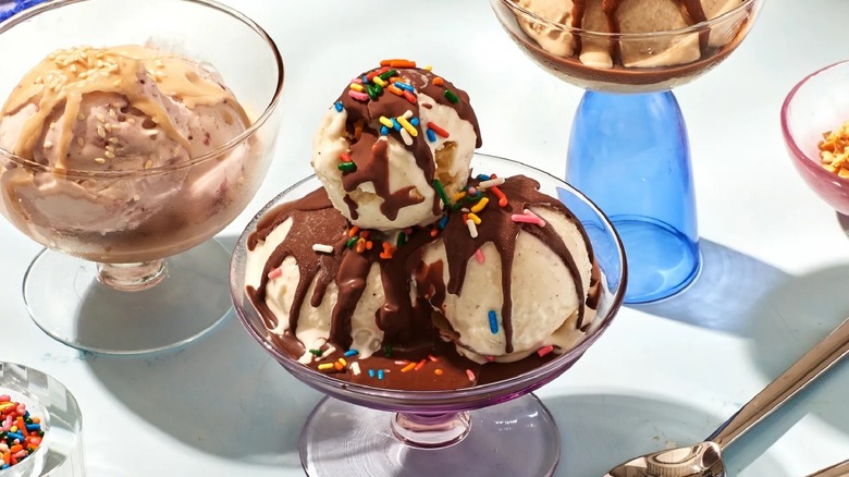 Chocolate magic shell ice cream