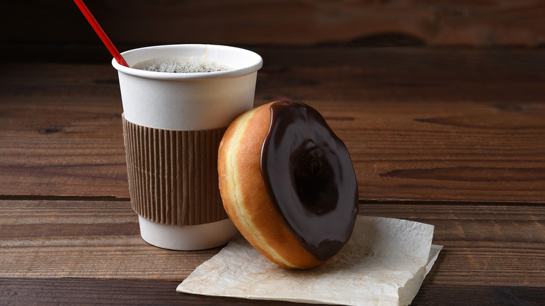 Coffee and a donut