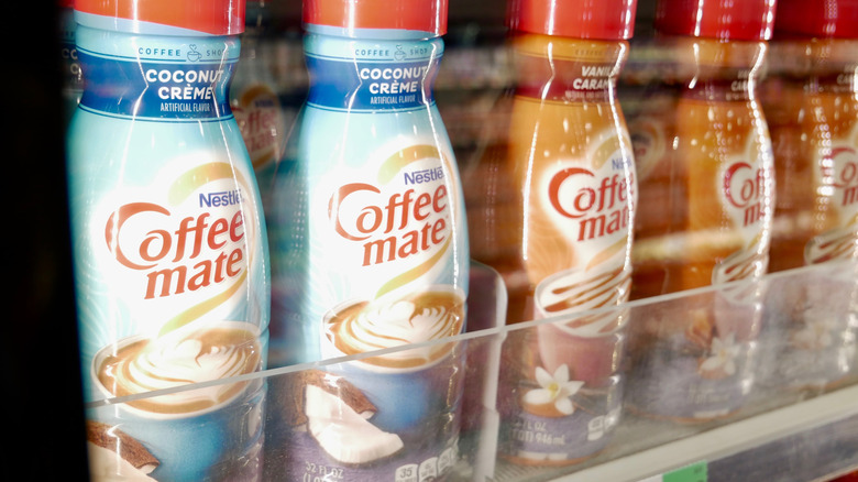 Coffee Mate creamer on shelf