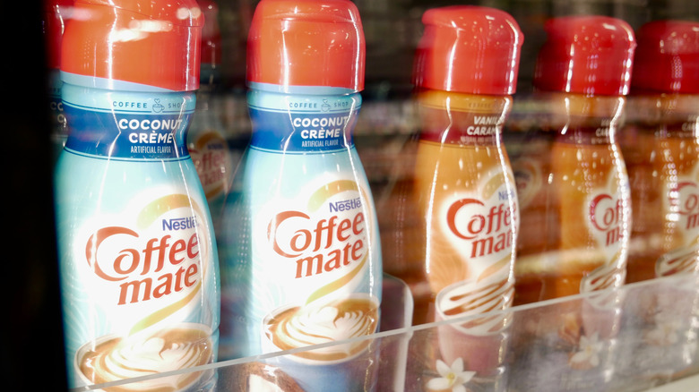Bottles of Coffee Mate coffee creamers