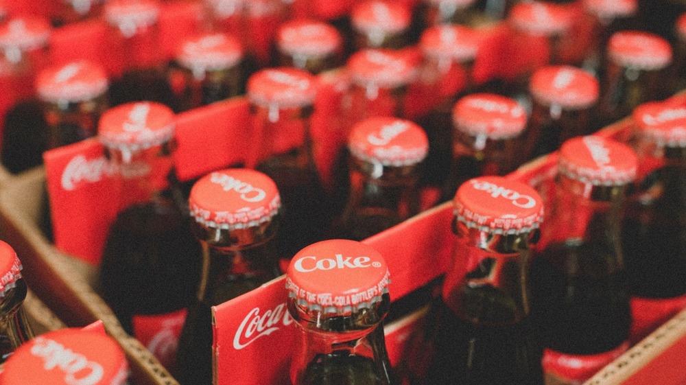 glass Coke bottles