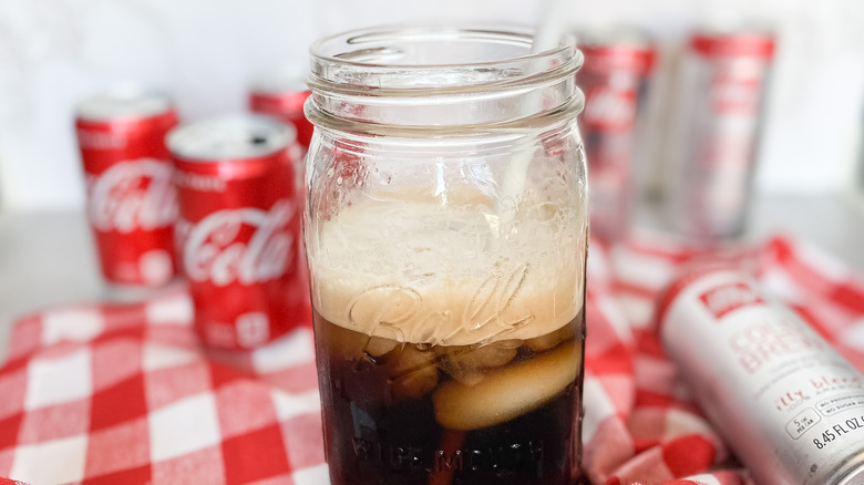 cold brew cola in jar
