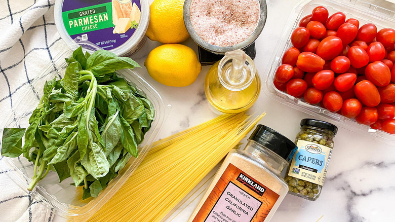 ingredients for pasta dish