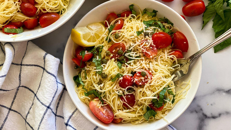 cold lemon capellini salad