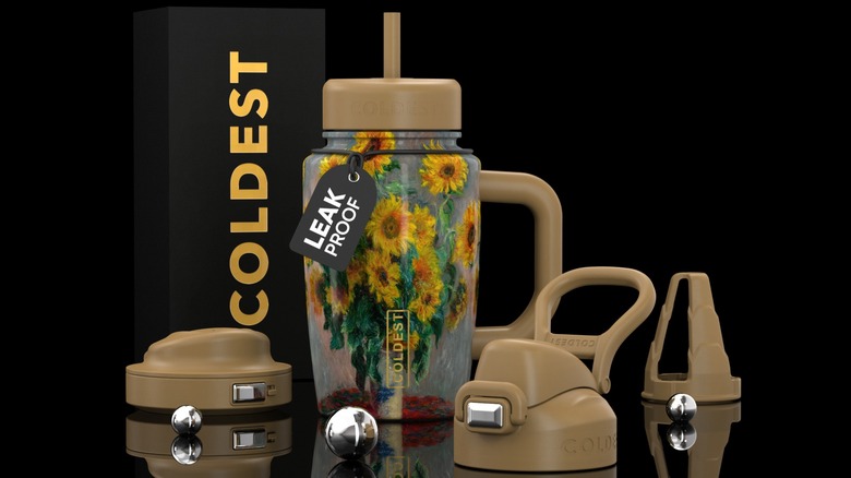 Coldest water bottle with lids and straw