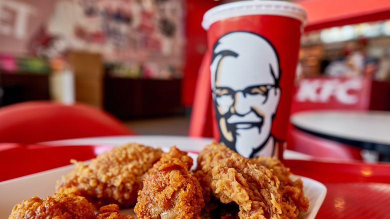 KFC chicken and drink cup