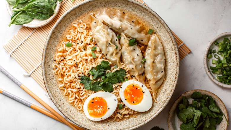 Bowl of ramen with egg