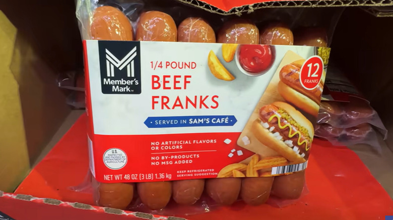 A package of Member's Mark beef franks