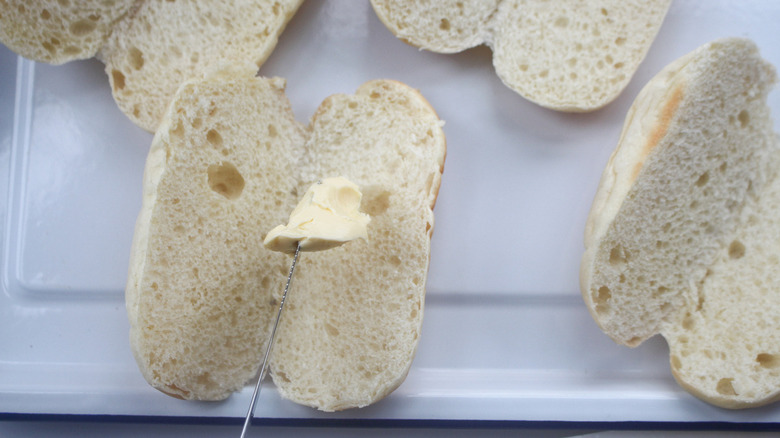 Sliced brioche rolls