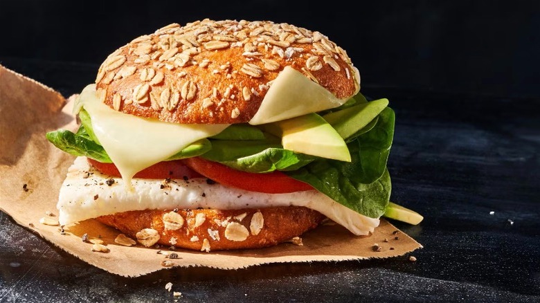 Panera Bread's avocado, egg white, and spinach sandwich