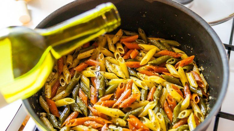 pasta and wine