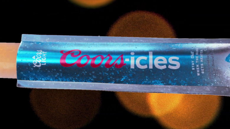 View of Coors Light popsicle