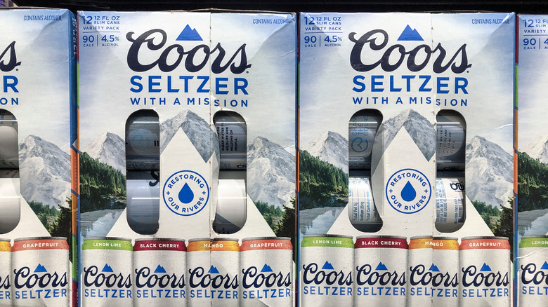 Cases of Coors hard seltzer