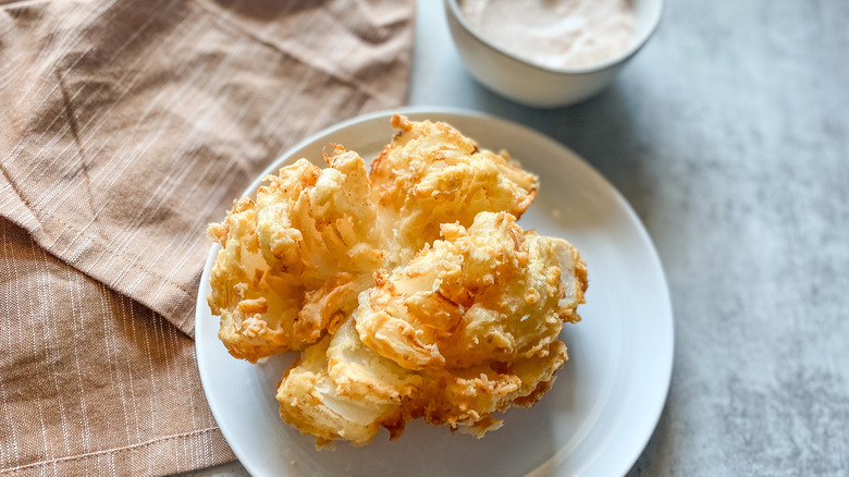 fried onion blossom and dip