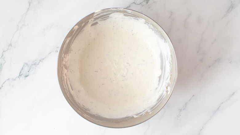 Ranch dressing in bowl