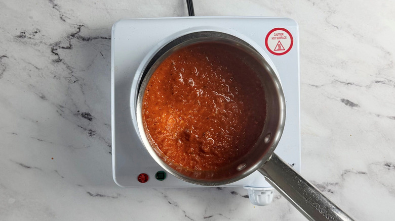 Marinade in saucepan