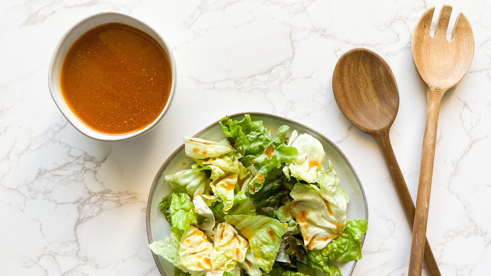 copycat chipotle dressing served