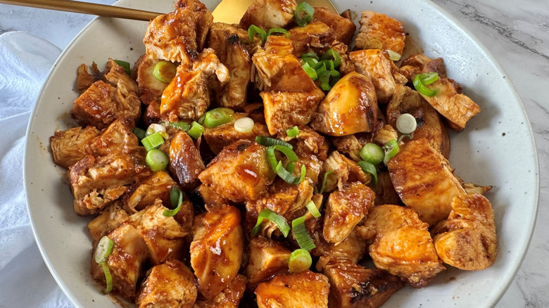 Chipotle honey chicken in bowl