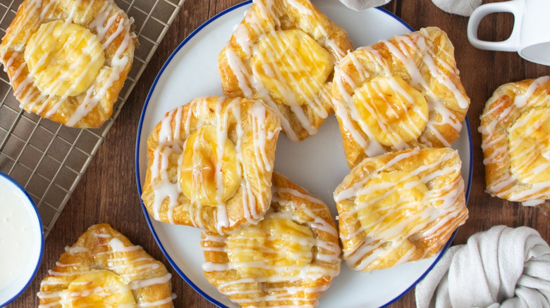 Cream cheese danishes on plate