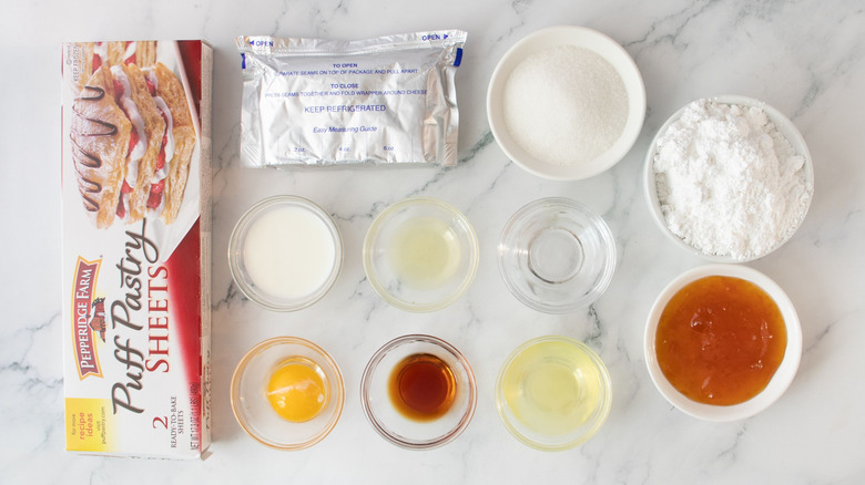 Ingredients for cream cheese danishes